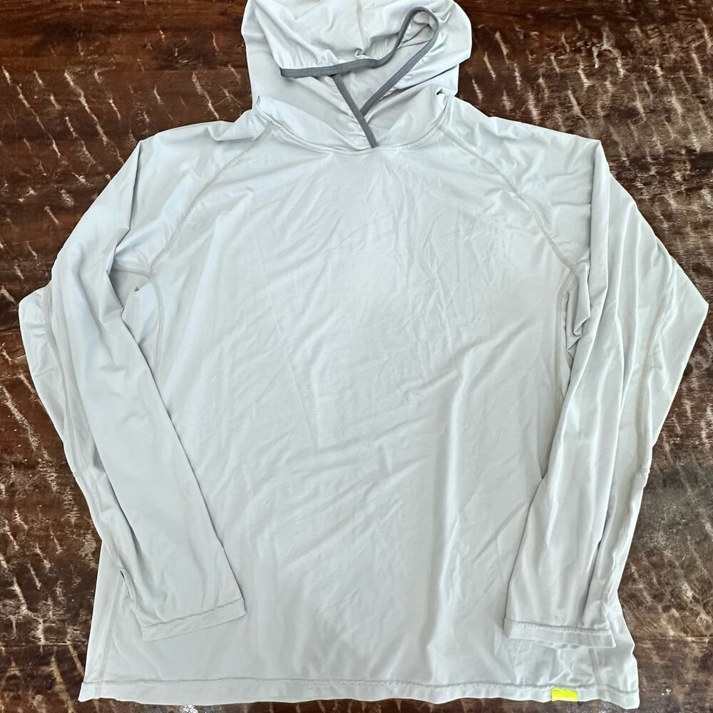 NRS H2Core Silkweight Hoodie Mens XXL Gray Sun Protection Paddle Kayak Hiking